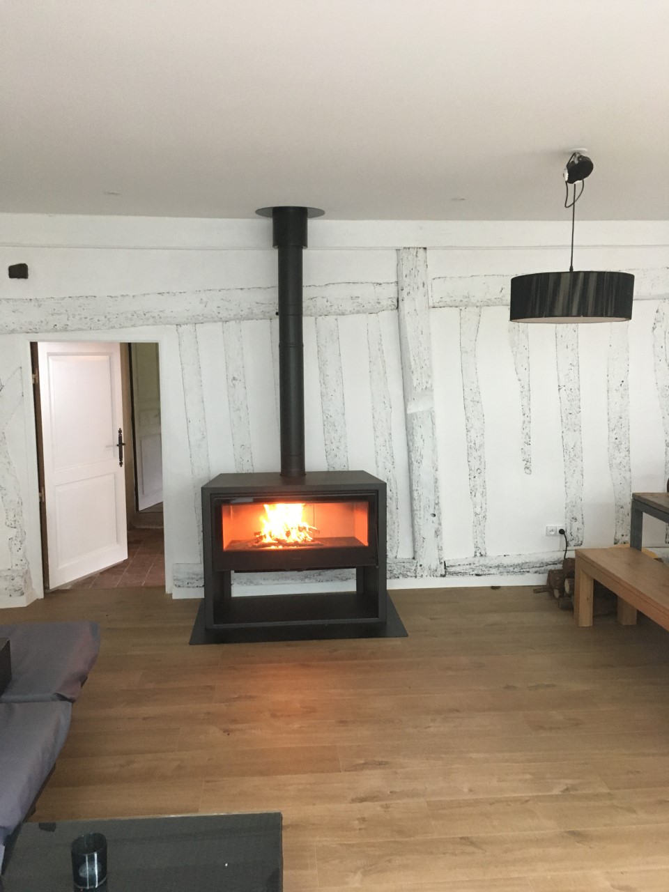 Poêle à bois bûche de 1 mètre 